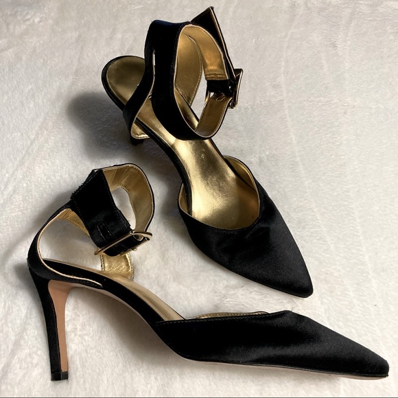 Nine West Black Satin Heels - Picture 3 of 15